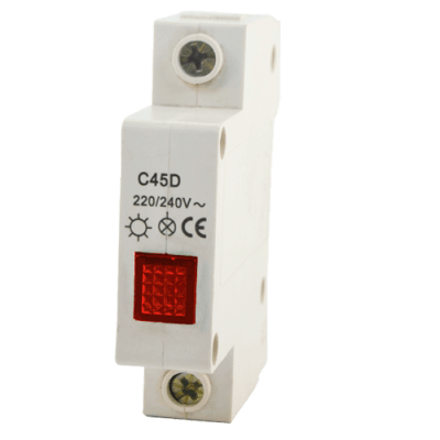 LUZ PILOTO RIEL DIN ROJO 220VAC BK