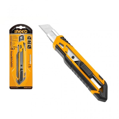 CUCHILLO INGCO CARTONERO PULSADOR PLANO 18X100MM
