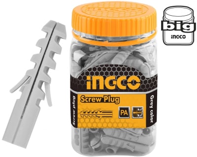 TARUGOS INGCO 200PZ 6X30MM GRIS HWSP0603011