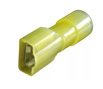 TERMINAL ENCHUFE HEMBRA AMARILLO (12/10) AMARILLO AISLACION COMPLETA 100UNID PE
