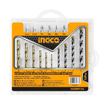 SET INGCO BROCAS + PUNTAS P/ATORNILLAR (16 PIEZAS)