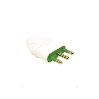 ENCHUFE VOLANTE  MACHO 2P+T 10A 250VAC BLANCO FANTON