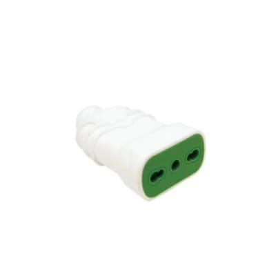 ENCHUFE VOLANTE  HEMBRA 2P+T 16A 250VAC BLANCO FANTON1