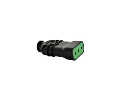 ENCHUFE VOLANTE  HEMBRA 2P+T 10A 250VAC NEGRO FANTON1