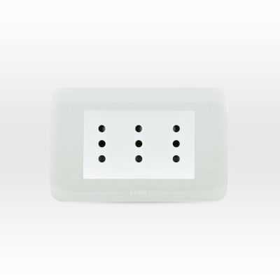 ENCHUFE ARMADO LEXO TRIPLEX 10A 250V BLANCO