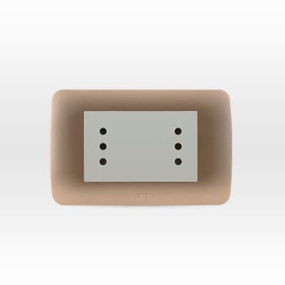 ENCHUFE ARMADO LEXO  DUPLEX 10A 250V TITANIO-BEIGE