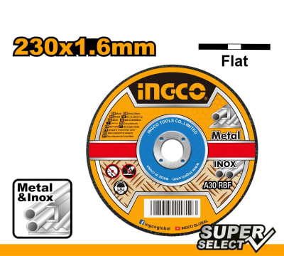 DISCO CORTE INGCO PLANO P/METAL 230X1,6X22MM 9in