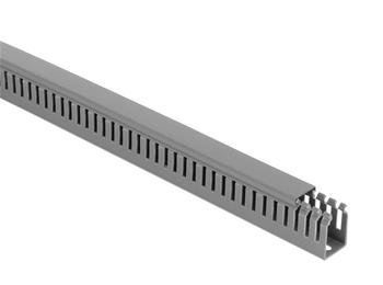 CANALETA RANURADA 25X25X2000MM GRIS MUTLUSAN1