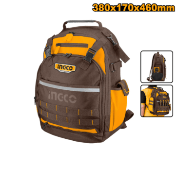 MOCHILA INGCO PORTA HERRAMIENTAS 8KG 380X170X460MM1