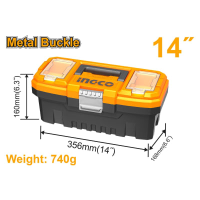 CAJA INGCO DE HERRAMIENTAS PLASTICA 9LT 356X168X150MM