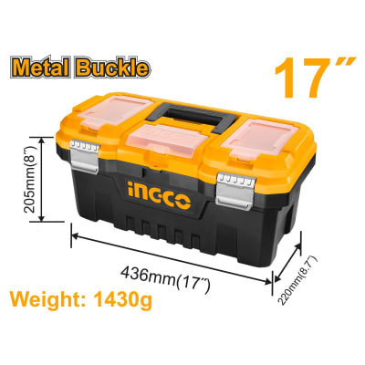 CAJA INGCO DE HERRAMIENTAS PLASTICA 20LT 436X220X205MM PBX1702