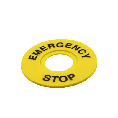 LEYENDA AMARILLA  PARADA DE EMERGENCIA 60MM PE