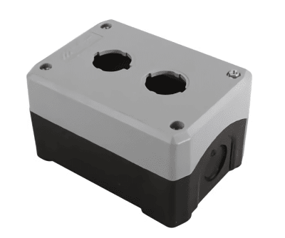 CAJA PVC   2 PERFORACIONES 22MM PE1