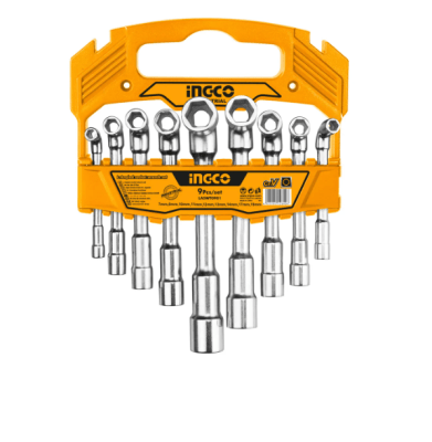 SET INGCO LLAVE EN ANGULO L 7-19MM  9 PZS1