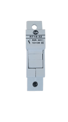 PORTA FUSIBLE A RIEL DIN 10,3X38MM 1 POLO 32A PE