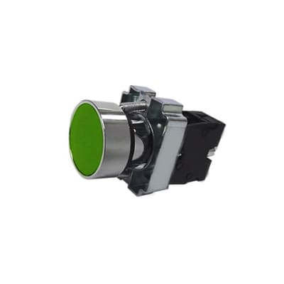 PULSADOR RASANTE VERDE 1NO 22MM BK1