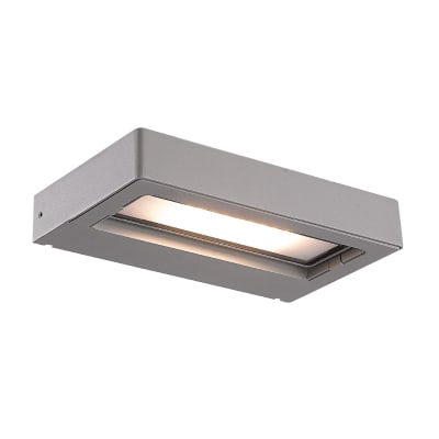 APLIQUE 11W CALIDO IP54 RECTANGULAR PLATA ROBLAN
