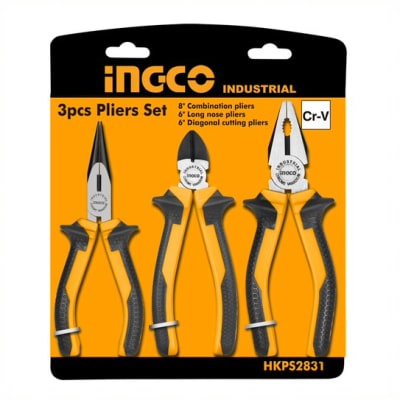 SET INGCO ALICATES INDUSTRIAL 3PZ 160-200MM 6-8in1