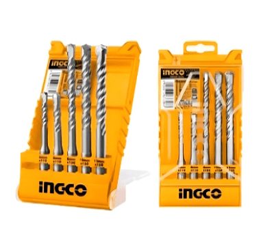 SET INGCO BROCAS SDS PLUS P/CONCRETO 5PZ INDUSTRIAL 6-12MM1