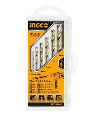 SET INGCO BROCA P/METAL HSS 2-8MM