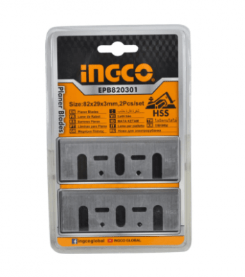 SET INGCO CUCHILLAS CEPILLADORA INDUATRIAL 2PZ 82X29X3MM