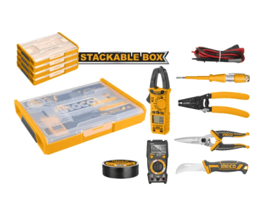 SET INGCO HERRAMIENTAS ELECTRICAS + CAJA ORGANIZADORA 7 PIEZAS