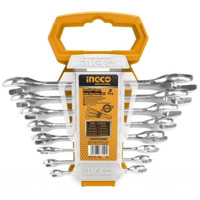 SET INGCO LLAVES PUNTA-PUNTA 8PZ 6-22MM