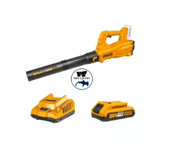SOPLADOR INGCO + 1BATERIA 2.0HA Y CARGADOR NORMAL 20V 8.5M3/MIN1