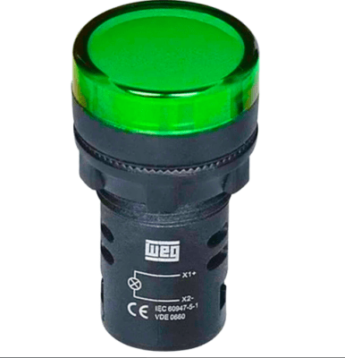 LUZ PILOTO WEG VERDE 24VAC 22MM