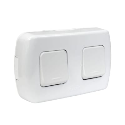 CASQUETE INTERRUPTOR DOBLE 9/15 10A 250V TEKNA BLANCO KALOP1