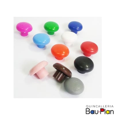 PERILLA Plástica Gris Lisa Redonda 38mm1