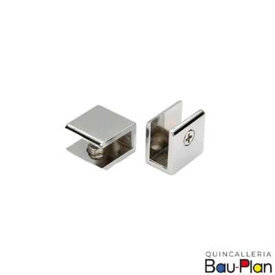 ESCUADRA P/Vidrio Recta 28x28mm ACERO1