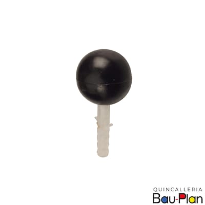 TOPE Puerta Esferico con Tarugo Negro Plastico (Unidad)1