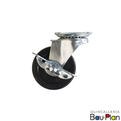 RUEDA GOMA C/BASE GIRATORIA 2 C/FRENO 30 KG (Unidad)1