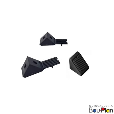 ESCUADRA Triangular (100 un) Plástica NEGRA para Mueble1