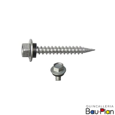 TORNILLO (100un) Hexagonal 10 x 1 Punta Espada con Golilla1