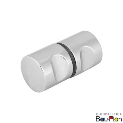 Tirador vidrio/vidrio cilíndrico ø31,8 h=29mm Acero Inoxidable1