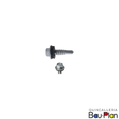 TORNILLO Hexagonal 12x1 (100un) Punta Broca C/Golilla Zinc1