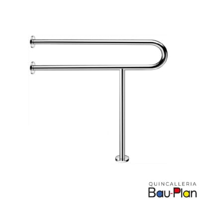 BARRA SEGURIDAD APOYO PISO PARED Acero Inox 304, ø32mm 700x740mm1