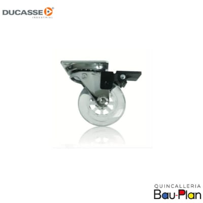 RUEDA SILICONA  50 mm con freno 40Kg (Unidad)1