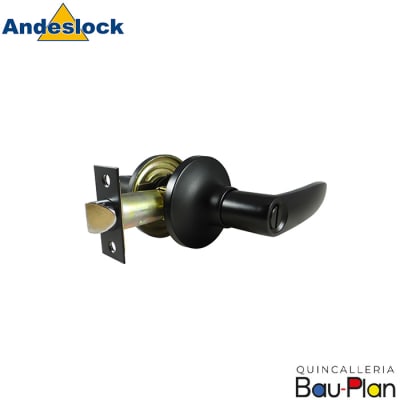 CERRADURA MANILLA  Baño,Dormitorio/Negro1