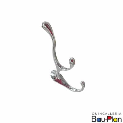 PERCHA GANCHO RENO CROMADO (27mm Ancho x 130mm Alto)  (Unidad)1