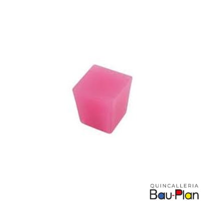 PERILLA CUADRADO ROSADO RESINA 22MM1