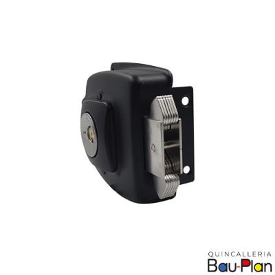 CERRADURA SOBREPONER L SOBREPONER PORTON CORREDERA CIL.FIJO 30mm CAJA METALICA1