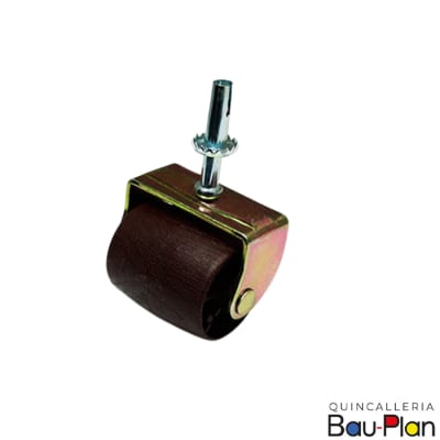 RUEDA CAMA SIN FRENO C/SOCKET CAFÉ (Unidad)1