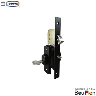 CERRADURA EMBUTIR  de Gancho/ Pta de Corredera/ Cerrojo Anti-alzamiento/ Negro1