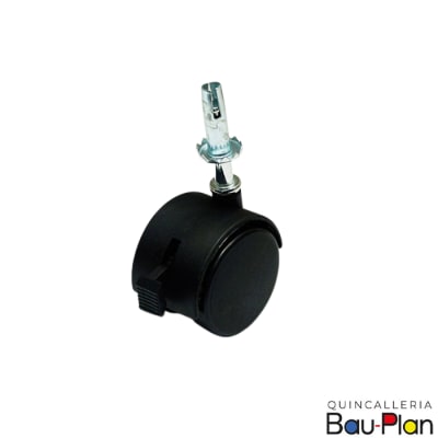 RUEDA Pivote 50mm con Freno Negra (Unidad)1