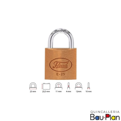 CANDADO 25MM, TAMAÑO PEQUEÑO E-25 SEGURIDAD ESTANDAR1