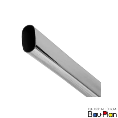 BARRA OVALADA 30X15X0.8X3000MM CROMADO STAR1
