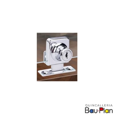 CERRADURA 407 CP Vidrio Cromo 1 Puerta1